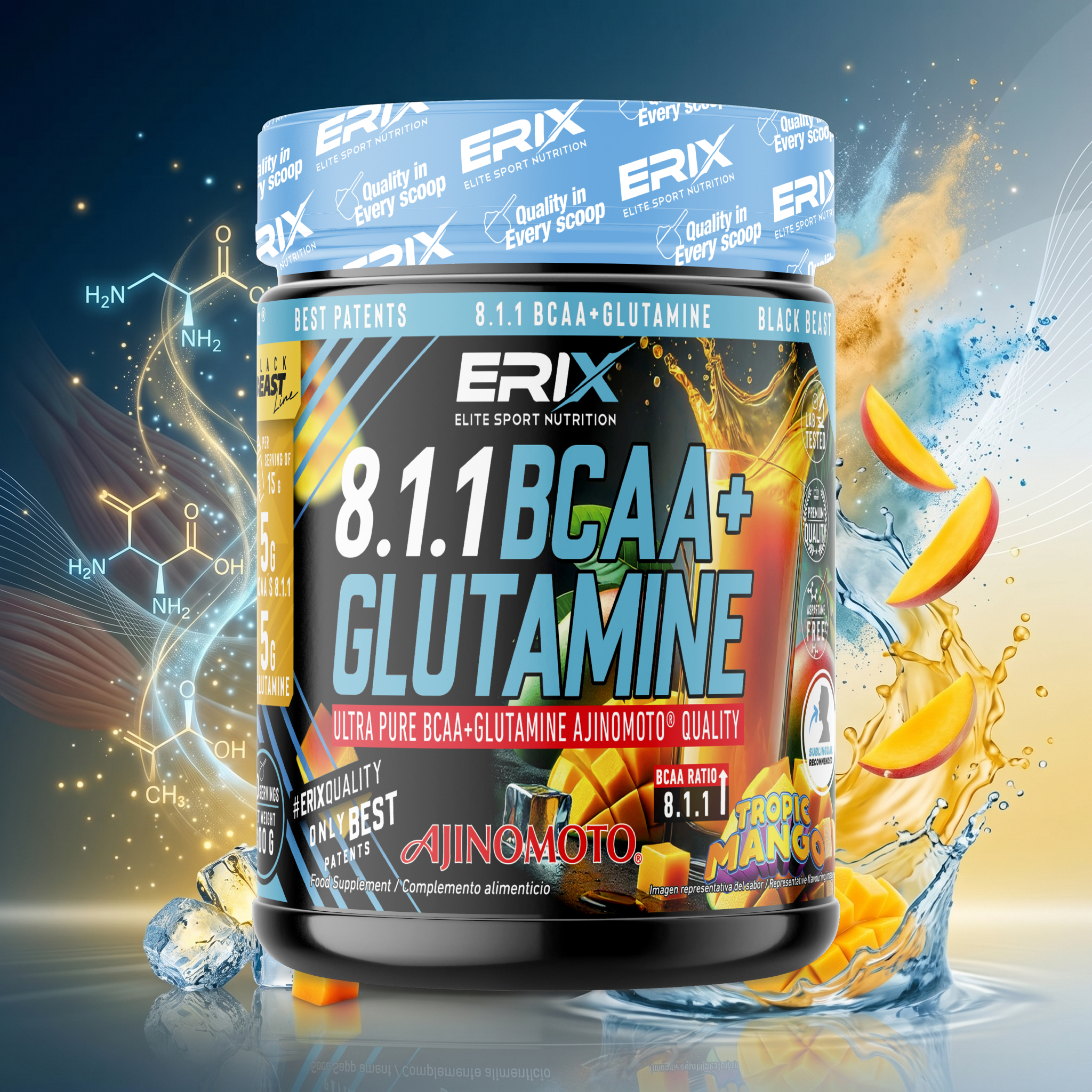 Glutamina + BCAA Ajinomoto Mango
